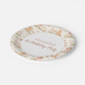 Pink Whimsical Fairy Birthday ペーパープレート (アングル)