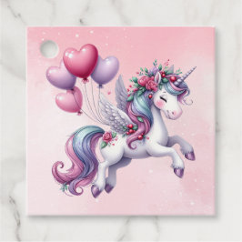 Pink whimsical flying unicorn  フェイバータグ