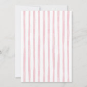 Pink Whimsical Stripes Merry Little Baby Shower 招待状 (裏面)