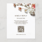 Pink White 3D Wildflowers BUDGET Wedding チラシ (裏面)