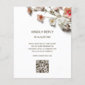 Pink White 3D Wildflowers BUDGET Wedding チラシ (裏面)