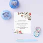 Pink White 3D Wildflowers BUDGET Wedding チラシ (シングル)