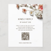 Pink White 3D Wildflowers BUDGET Wedding チラシ (裏面)