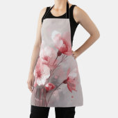 Pink, White, and Gray Foral エプロン (インサイチュ)