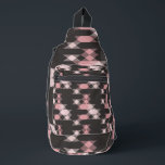 pink white and gray geometric スリングバッグ<br><div class="desc">pink white and gray geometric pattern</div>