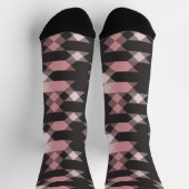 pink white and gray geometric ソックス (上部)