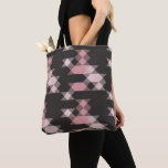pink white and gray geometric トートバッグ<br><div class="desc">pink white and gray geometric pattern</div>