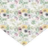 Pink, white and yellow anemones. テーブルクロス (アングル)