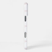 Pink White Bow Pattern Coquette Girly Spring iPhoneケース (右側面)