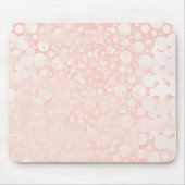 Pink white bubbles polka dots マウスパッド (正面)