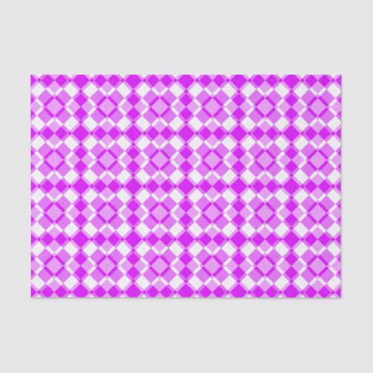 Pink White Checker Argyle Pattern 薄葉紙 (正面)