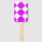 Pink White Checker Diamond Pattern ハンドファン (正面)