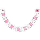 Pink & White Class Of 2026 Graduation Party バンティングフラッグ (全)