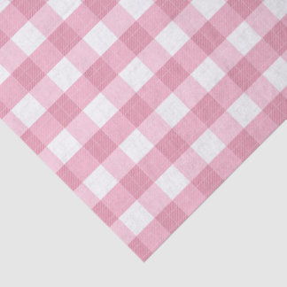 Pink & White Classic Gingham Pattern 薄葉紙