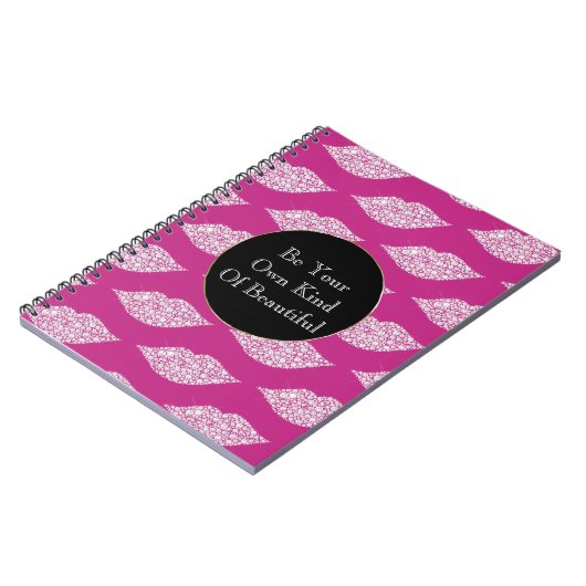 Pink White Diamond Lips ノートブック (左側)