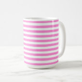 PINK & WHITE EASTER STRIPES コーヒーマグカップ (正面右)