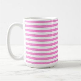PINK & WHITE EASTER STRIPES コーヒーマグカップ