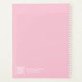 Pink/White Floral Block Quote | Fully Customizable プランナー手帳 (裏面)