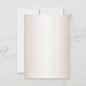 Pink White Floral Watercolor Greenery Wedding セーブザデート (裏面)