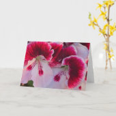 Pink & White Flowers Blank Notecard カード (黄色い花)