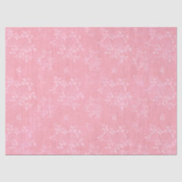  Pink White Flowers Découpage  薄葉紙