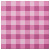 Pink White Gingham Check Combed Cotton Fabric ファブリック (見本)