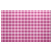 Pink White Gingham Check Combed Cotton Fabric ファブリック (ファットクウォーター)