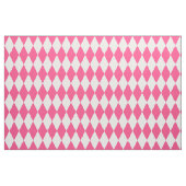 Pink White Harlequin Diamonds Checkers Design  ファブリック (ファットクウォーター)