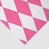 Pink White Harlequin Diamonds Checkers Design 薄葉紙 (詳細)