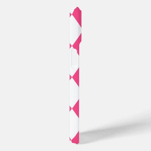 Pink White Harlequin Diamonds Checkers Design  Case-Mate iPhoneケース (裏面 / 右)
