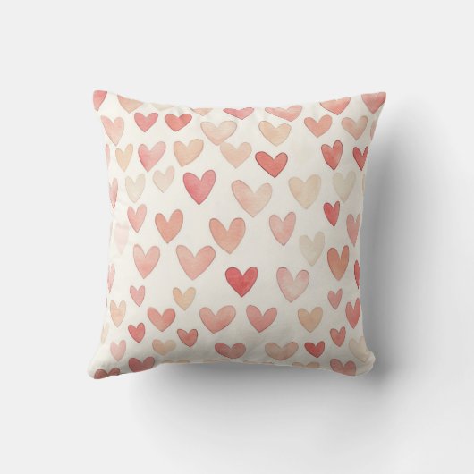 Pink White Hearts クッション (裏面)
