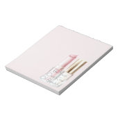 Pink White Lipstick Ivory Nail Polish ノートパッド (回転)