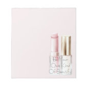 Pink White Lipstick Ivory Nail Polish ノートパッド (正面)