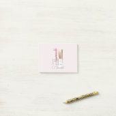 Pink White Lipstick Ivory Nail Polish ポストイット (デスク上)