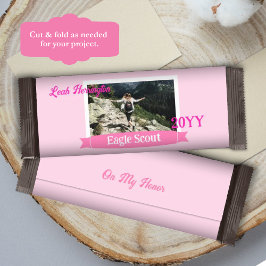 Pink, White, Magenta Eagle Scout Candy Bar Wrapper チラシ