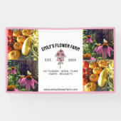 Pink & White Modern 4 Photo Small Business  横断幕 (横)