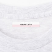 Pink & White Modern Minimalist Clothing Label ラベル (貼付)
