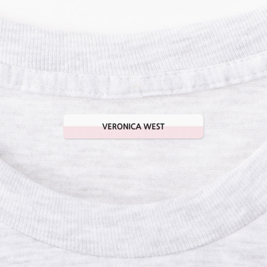 Pink & White Modern Minimalist Clothing Label ラベル (貼付)