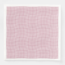 Pink White Plaid Checker Seamless Pattern