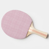 Pink White Plaid Checker Seamless Pattern 卓球ラケット (横)