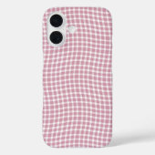 Pink White Plaid Checker Seamless Pattern Case-Mate iPhoneケース (裏面)