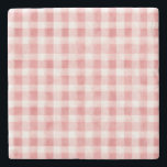 Pink White Plaid Stripes ストーンコースター<br><div class="desc">Pink White Plaid Stripes</div>