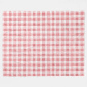 Pink White Plaid Stripes フリースブランケット (正面(横))