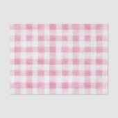 Pink White Plaid Stripes Birthday 薄葉紙 (正面)