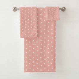 Pink & White Polka Dot Baby Towel Set バスタオルセット