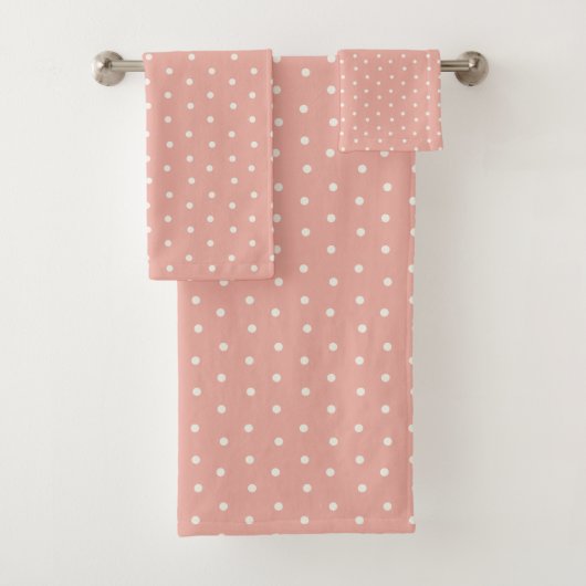 Pink & White Polka Dot Baby Towel Set バスタオルセット (インサイチュ)