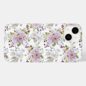 Pink White Purple Watercolor Wildflower Case-Mate iPhoneケース (裏面 (横))