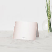 Pink White Rose Watercolor Greenery Wedding サンキューカード (裏面)