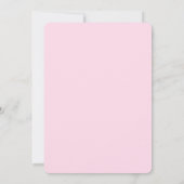 Pink & White Rose Wedding Invite - Pink Letters 1 招待状 (裏面)