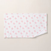 Pink & White Square Bathroom Towel Sets バスタオルセット (ハンドタオル)